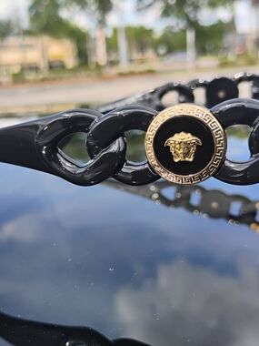Versace Black and Gold Chain Men's Or Women's Sunglasses